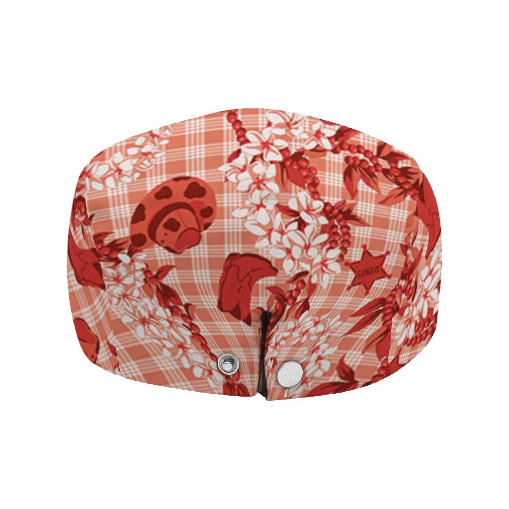 Mokihana Maile Ilima Leis Paniolo Palaka Jeff Hat Hawaiian Ulaula Spirit - Polynesian Pride