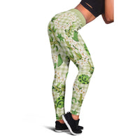 Mokihana Maile Ilima Leis Paniolo Palaka Leggings Hawaiian Omaomo Ala Spirit - Polynesian Pride