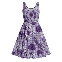 Mokihana Maile Ilima Leis Paniolo Palaka Midi Dress Hawaiian Poni Spirit - Polynesian Pride