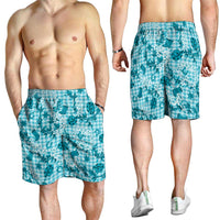 Mokihana Maile Ilima Leis Paniolo Palaka Shorts for Men Hawaiian Polu Opa Spirit - Polynesian Pride