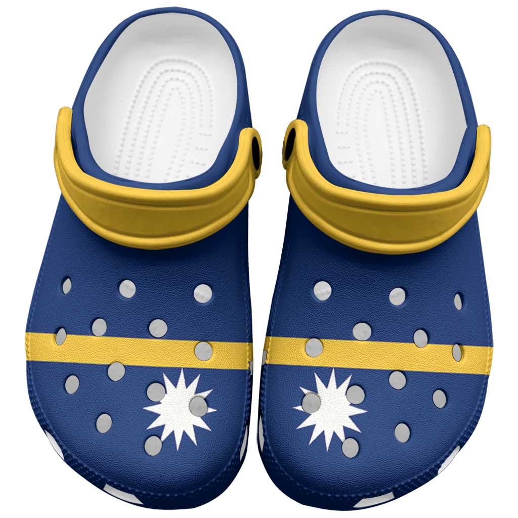 Nauru Clogs Shoes Heritage Palette Flag-Inspired - Polynesian Pride