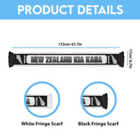 New Zealand 2026 Football Personalised Soccer Scarf Aotearoa Kia Kaha White Fern LT14