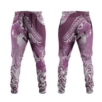 New Zealand Aotearoa Darts Masters Jogger Pants Maori Art Tattoo with Tribal Dart Symbol Pink - Polynesian Pride