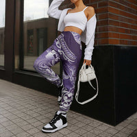 New Zealand Aotearoa Darts Masters Jogger Pants Maori Art Tattoo with Tribal Dart Symbol Purple - Polynesian Pride