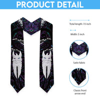 New Zealand Aotearoa Graduation Stole Maori Hei Rehua Paua Shell Glitter Purple