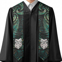 New Zealand Aotearoa Graduation Stole Maori Wheku Paua Shell Glitter Green