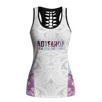 New Zealand Aotearoa Hollow Tank Top Pink Maori Papua Shell Indigenous - Polynesian Pride