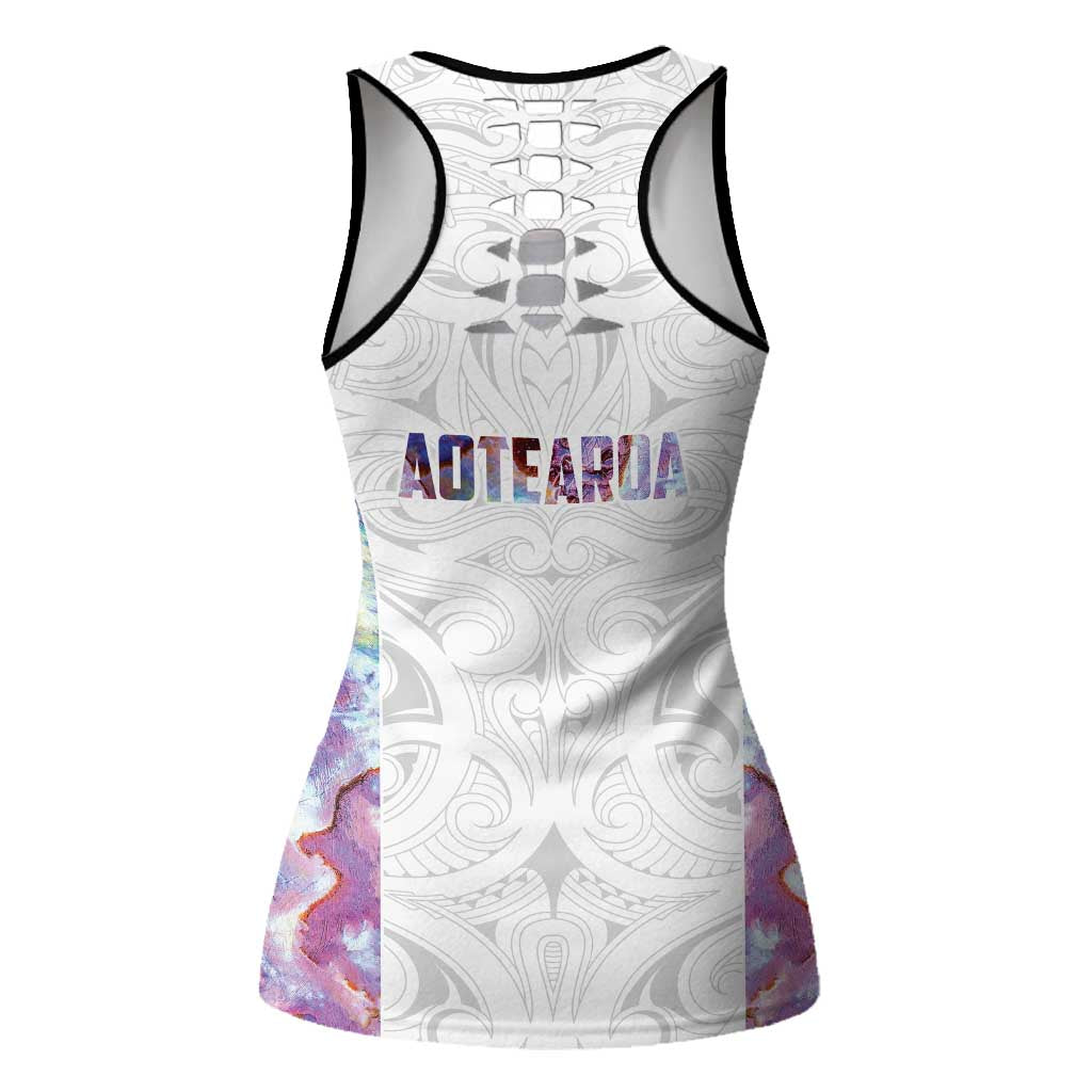 New Zealand Aotearoa Hollow Tank Top Pink Maori Papua Shell Indigenous - Polynesian Pride