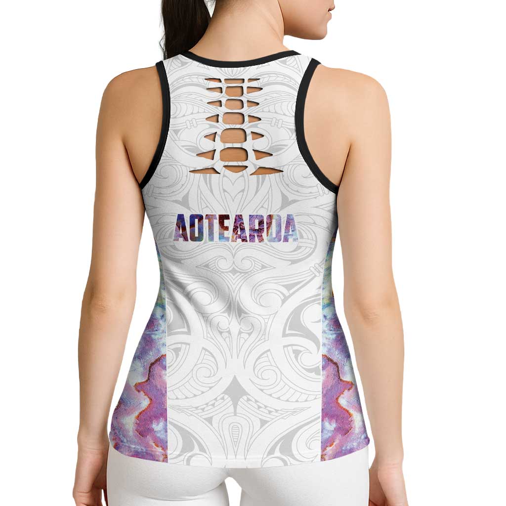 New Zealand Aotearoa Hollow Tank Top Pink Maori Papua Shell Indigenous - Polynesian Pride