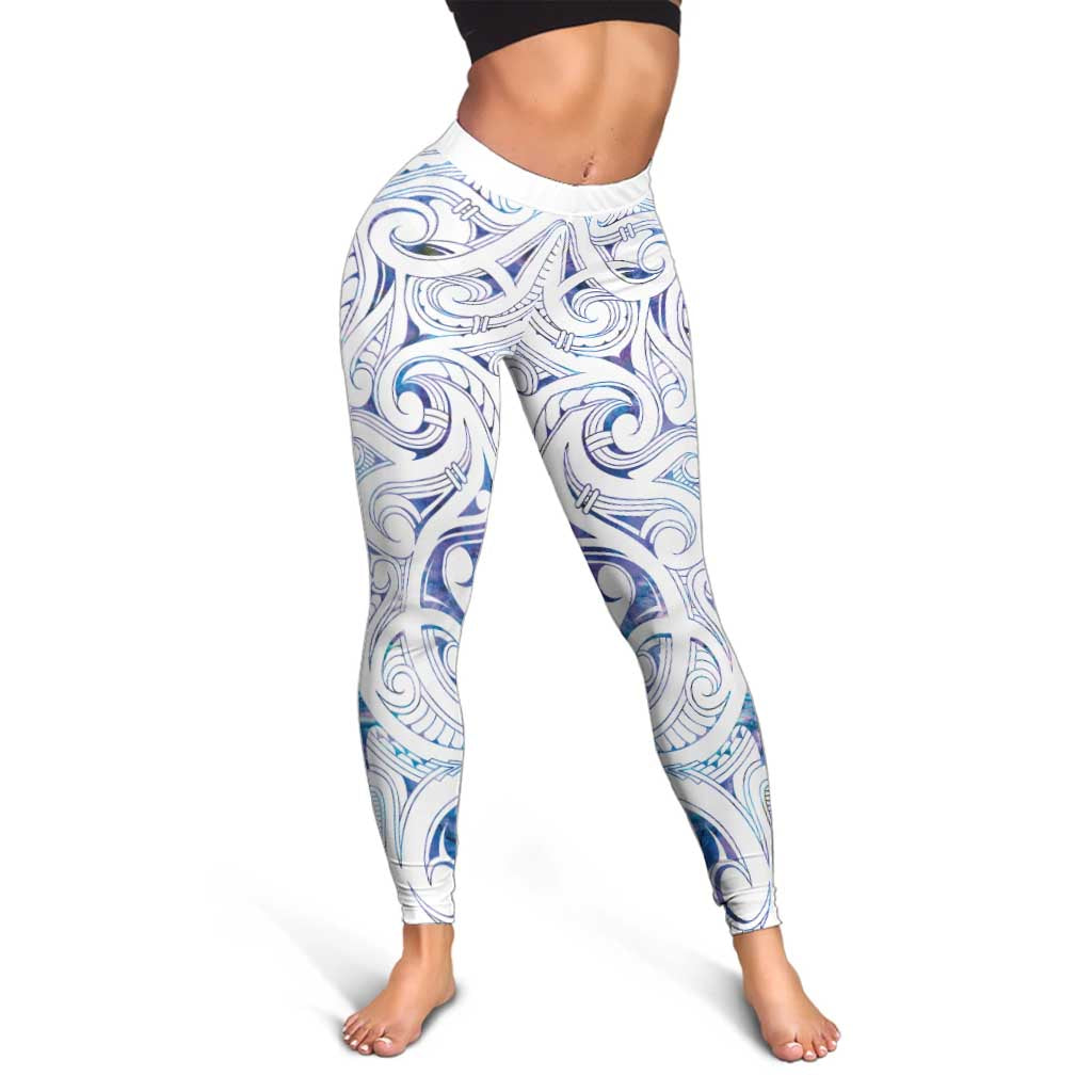 New Zealand Aotearoa Leggings Purple Maori Papua Shell Indigenous - Polynesian Pride