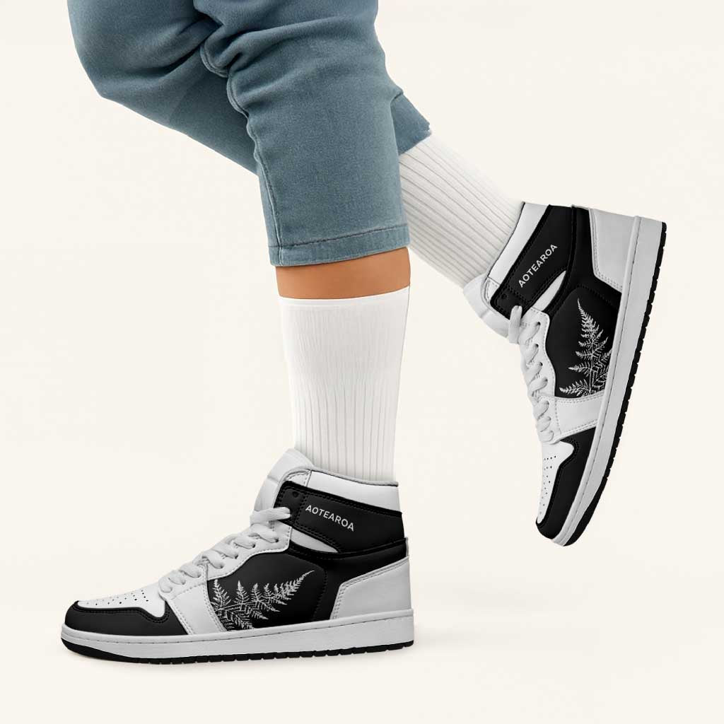 New Zealand Aotearoa Silver Fern High Sneakers AJ1