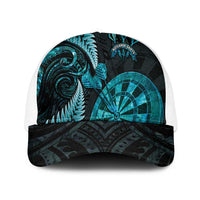 New Zealand Darts Baseball Net Cap Happiness Is A Tight Threesome Maori Paua Shell - Polynesian Pride