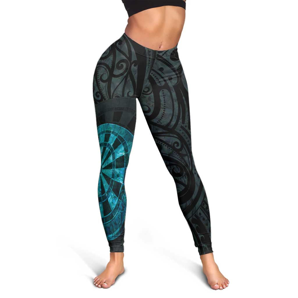 New Zealand Darts Leggings Happiness Is A Tight Threesome Maori Paua Shell LT14