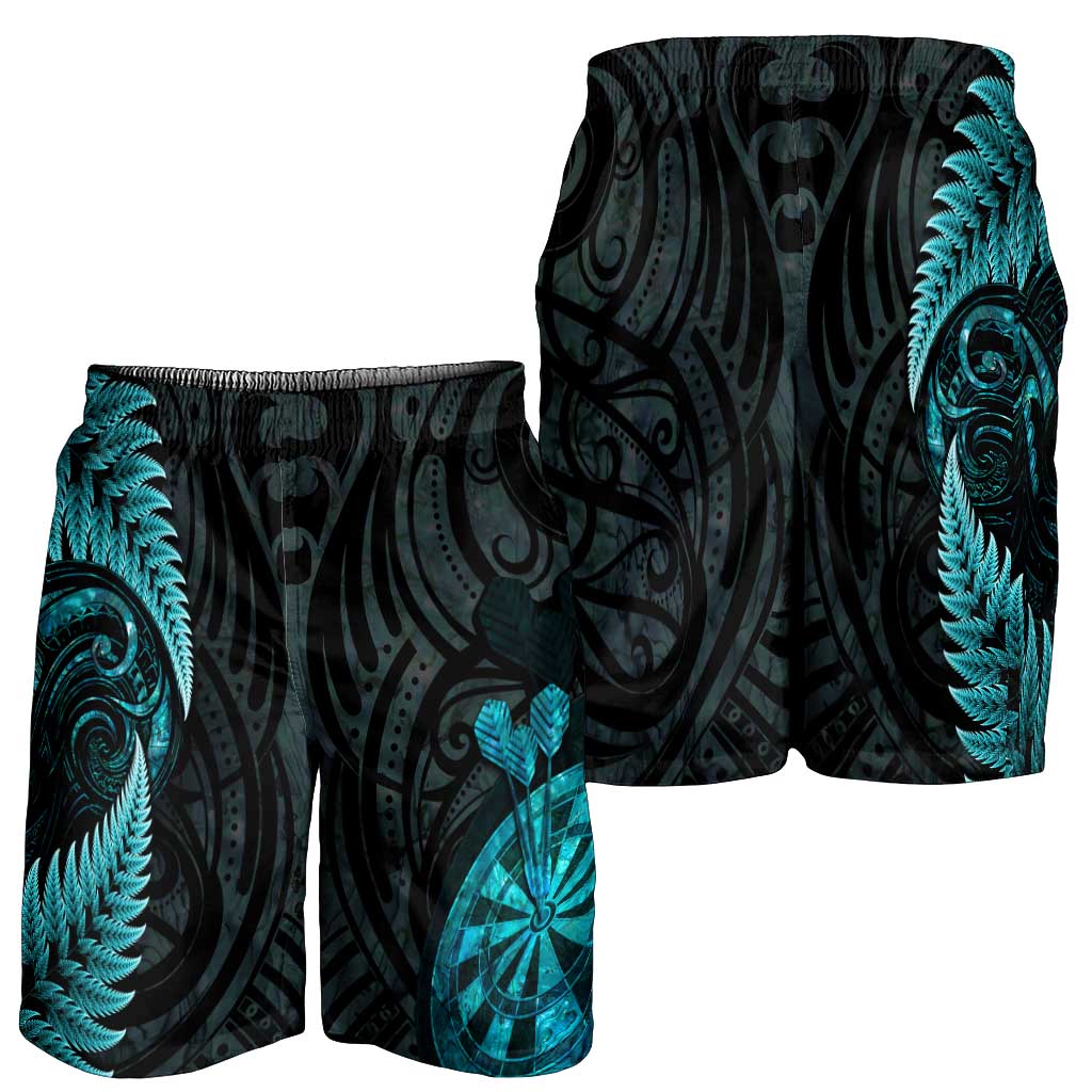 New Zealand Darts Shorts for Men Happiness Is A Tight Threesome Maori Paua Shell LT14