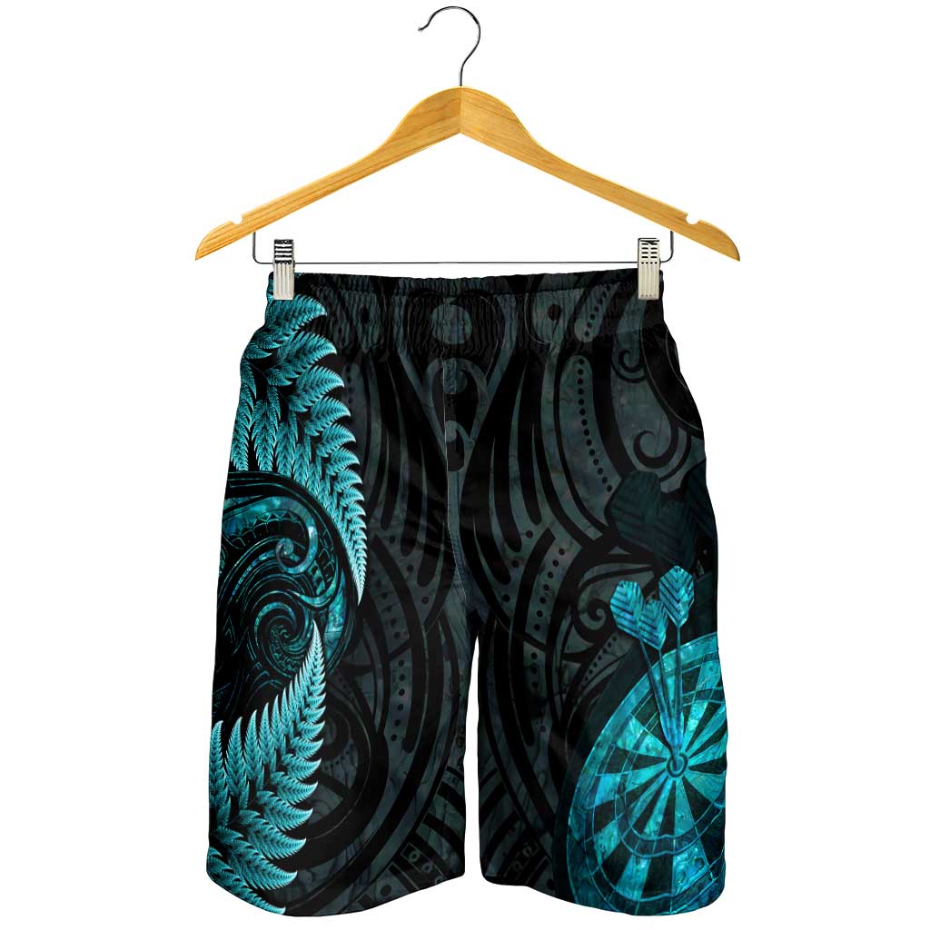 New Zealand Darts Shorts for Men Happiness Is A Tight Threesome Maori Paua Shell LT14
