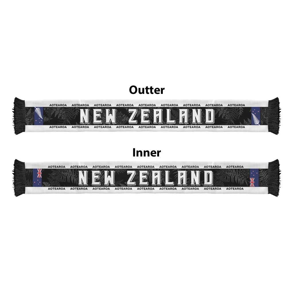 New Zealand Football Soccer Scarf Aotearoa Silver Fern