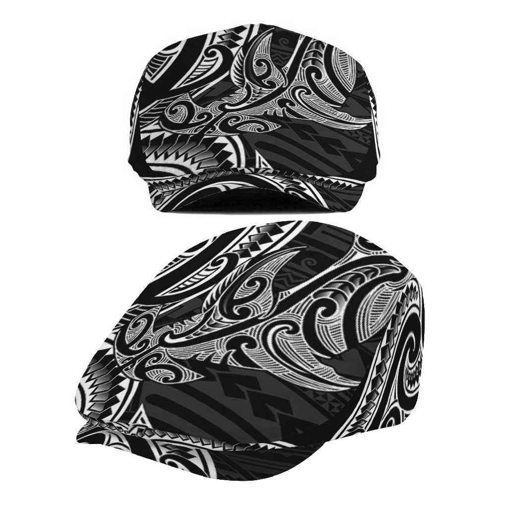New Zealand Hammerhead Shark Jeff Hat Maori Haehae Mangopare Black - Polynesian Pride