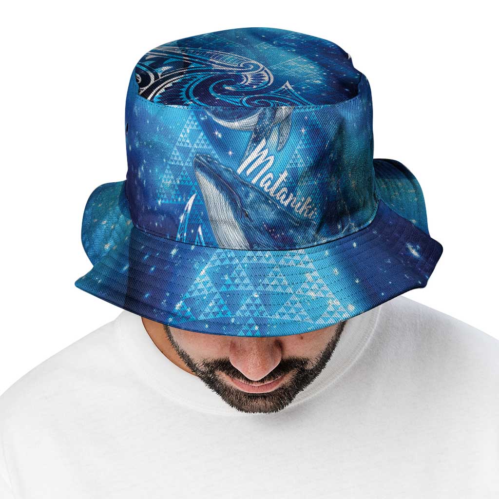 New Zealand Humpback Whale Matariki Bucket Hat Maori New Year Taniko Niho Taniwha LT14 - Polynesian Pride