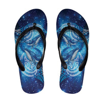 New Zealand Humpback Whale Matariki Flip Flops Maori New Year Taniko Niho Taniwha