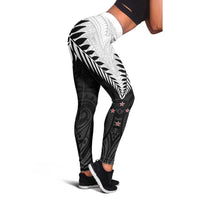 New Zealand Leggings Aotearoa Maori Kiwi Black Fern LT01 - Polynesian Pride