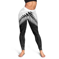 New Zealand Leggings Aotearoa Maori Kiwi Black Fern LT01 - Polynesian Pride