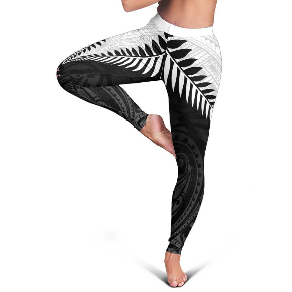 New Zealand Leggings Aotearoa Maori Kiwi Black Fern LT01 - Polynesian Pride