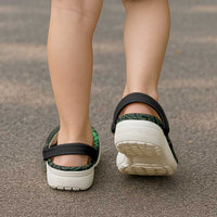 New Zealand Maori Koru Fern Clogs Shoes Spiral Polynesian Style Green - Polynesian Pride