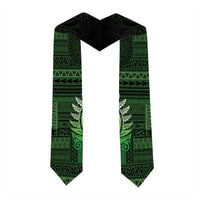 New Zealand Maori Koru Fern Graduation Stole Spiral Polynesian Style Green