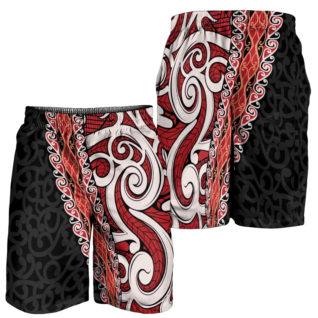 New Zealand Maori Stylized Koru Shorts for Men - Polynesian Pride