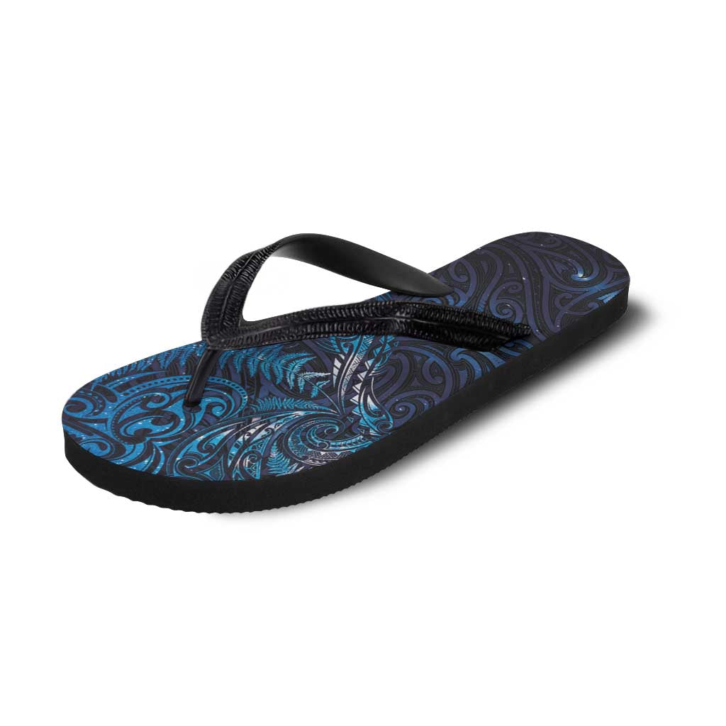 New Zealand New Year-Matariki Flip Flops Aotearoa Maori Tattoo Galaxy Sky