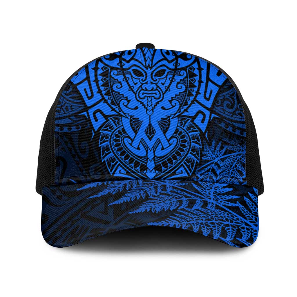 New Zealand Rugby All Blue Baseball Net Cap Silver Fern All Black Mix Ta Moko - Polynesian Pride