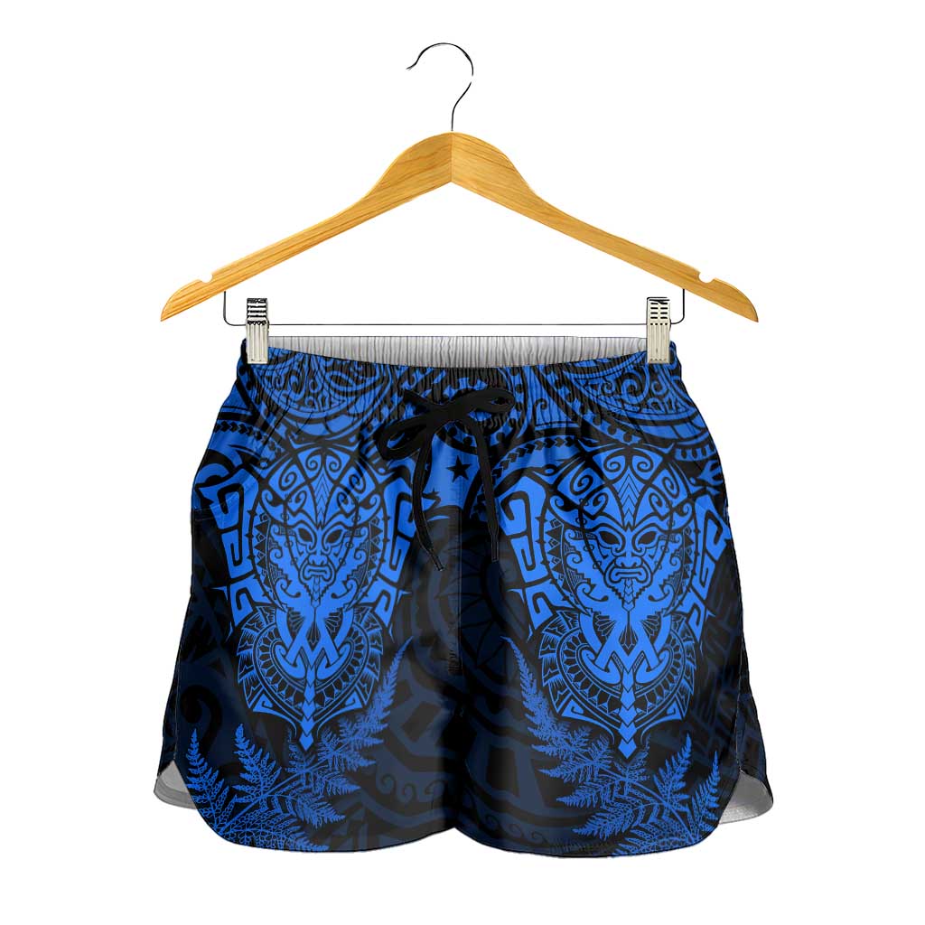 New Zealand Rugby All Blue Shorts for Women Silver Fern All Black Mix Ta Moko