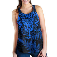 New Zealand Rugby All Blue Women Racerback Tank Silver Fern All Black Mix Ta Moko LT09