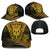 New Zealand Rugby All  Gold Baseball Net Cap Silver Fern All Black Mix Ta Moko - Polynesian Pride