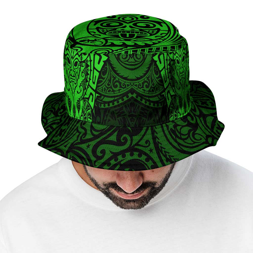 New Zealand Rugby All Green Bucket Hat Silver Fern All Black Mix Ta Moko LT9