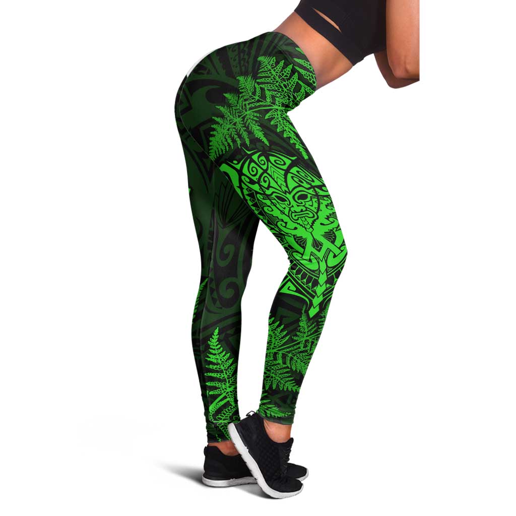 New Zealand Rugby All Green Leggings Silver Fern All Black Mix Ta Moko LT09