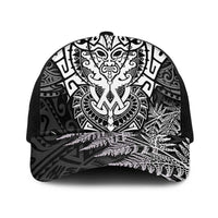 New Zealand Rugby All White Mesh Trucker Cap Silver Fern All Black Mix Ta Moko - Polynesian Pride