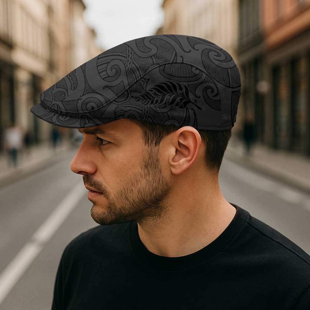 New Zealand Rugby Jeff Hat All Black Fern Maori Tribal Pattern - Polynesian Pride