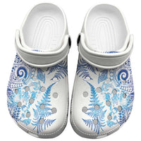 New Zealand Sea Animals Clogs Shoes with Maori Koru Tribal Tattoo and Silver Ferns Galaxy Style LT03 Multicolor - Polynesian Pride