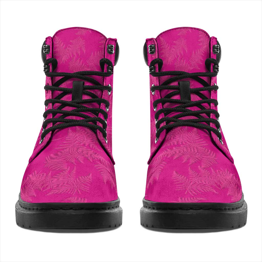 New Zealand Silver Fern Rugby All Season Boots Go Aotearoa World Cup Pink Version - Polynesian Pride