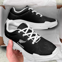 New Zealand Silver Fern Rugby Chunky Sneakers Go Aotearoa World Cup - Polynesian Pride