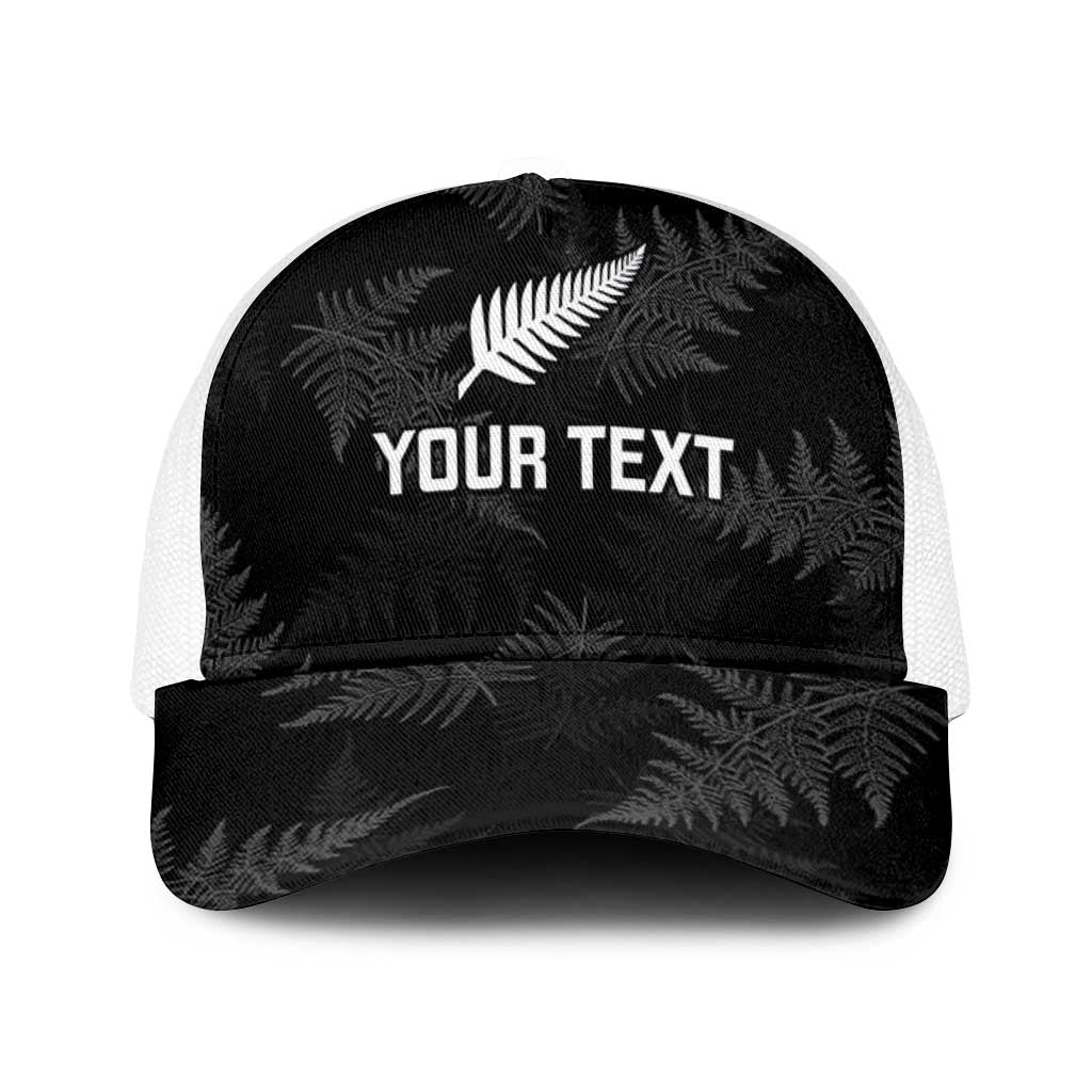 New Zealand Silver Fern Rugby Custom Baseball Net Cap Go Aotearoa Champions World Cup - Polynesian Pride