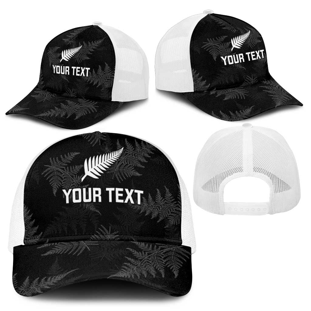 New Zealand Silver Fern Rugby Custom Mesh Trucker Cap Go Aotearoa Champions World Cup - Polynesian Pride