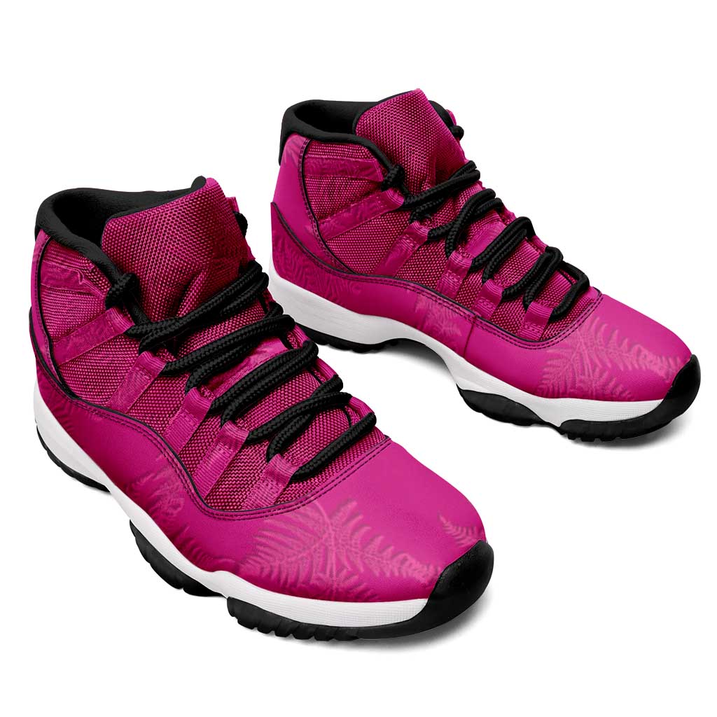 New Zealand Silver Fern Rugby Sneakers J11 Go Aotearoa World Cup Pink Version - Polynesian Pride