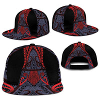 New Zealand Snapback Cap Maori Kiwiana Pattern Tukutuku Motif LT9 - Polynesian Pride