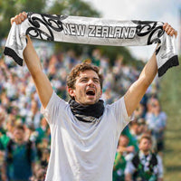 New Zealand WC2026 White Soccer Scarf Silver Fern LT7 - Polynesian Pride