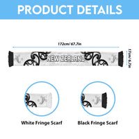 New Zealand WC2026 White Soccer Scarf Silver Fern LT7 - Polynesian Pride