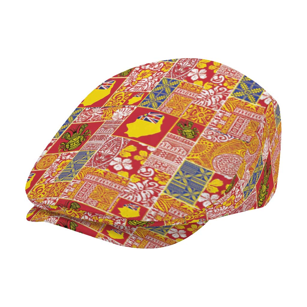 Niue Monuina e Kilisimasi Jeff Hat Pacific Patchwork Xmas Vibes - Polynesian Pride