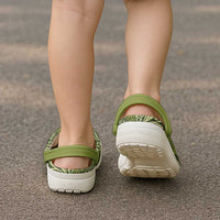 Olive Green Monstera Clogs Shoes Polynesian Tribal Pattern LT01 - Polynesian Pride