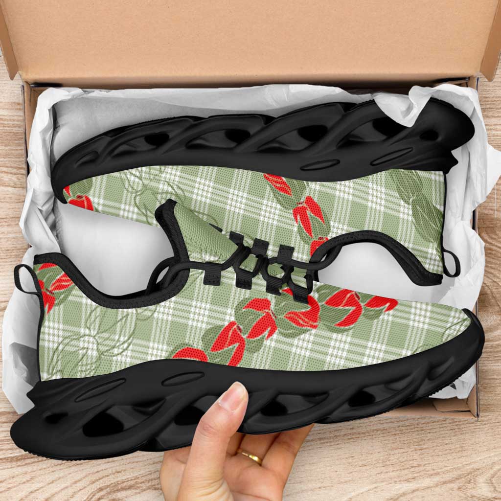 Omaomao Aloha Hawaii Clunky Sneakers Rosebud Lei With Palaka Motif - Polynesian Pride